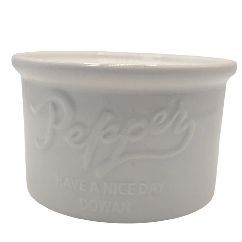 Dowan Pepper Cellar Condiments Crock Stacking‎ Eight Ounce NO Lid